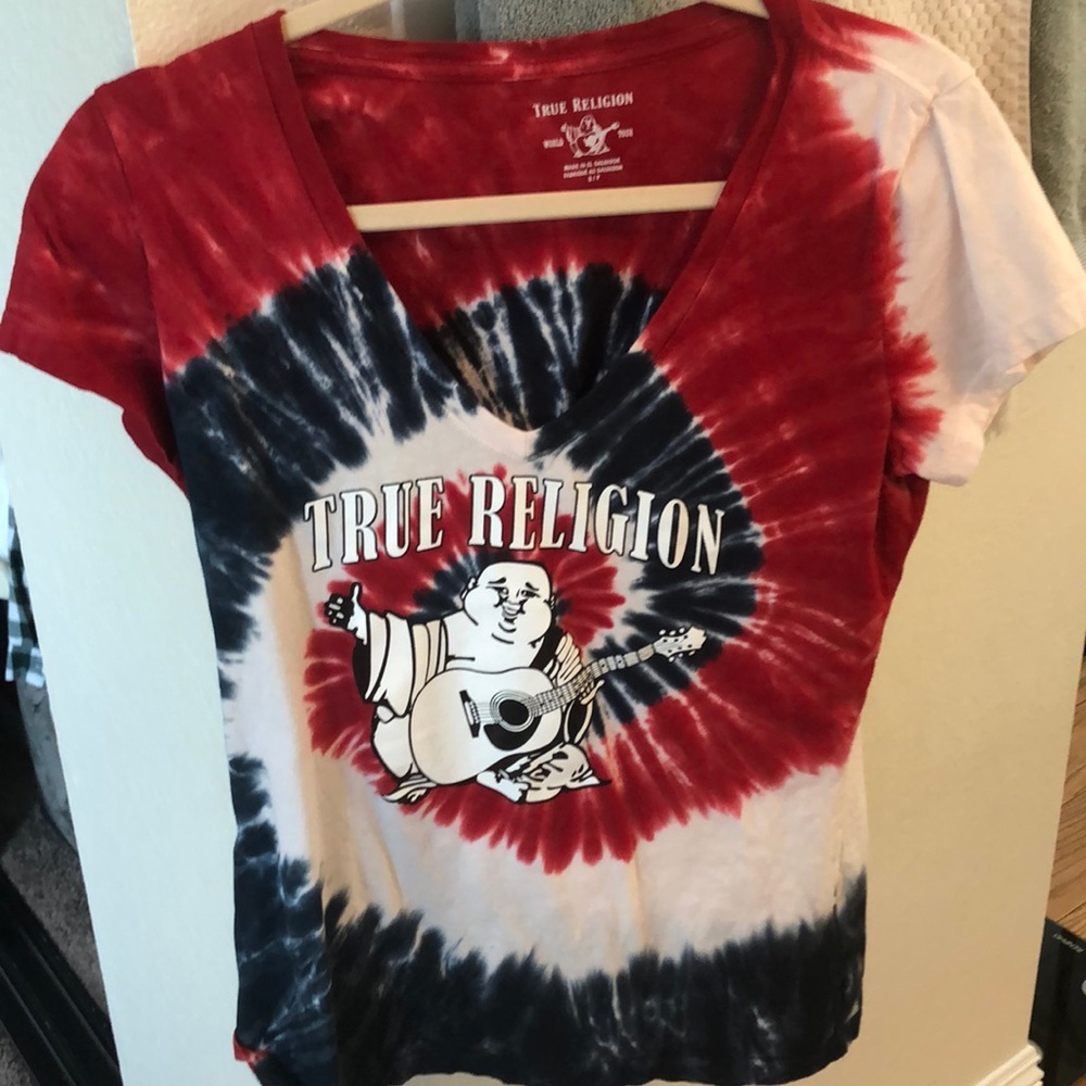 True Religion Buddha Tie Dye Shirt